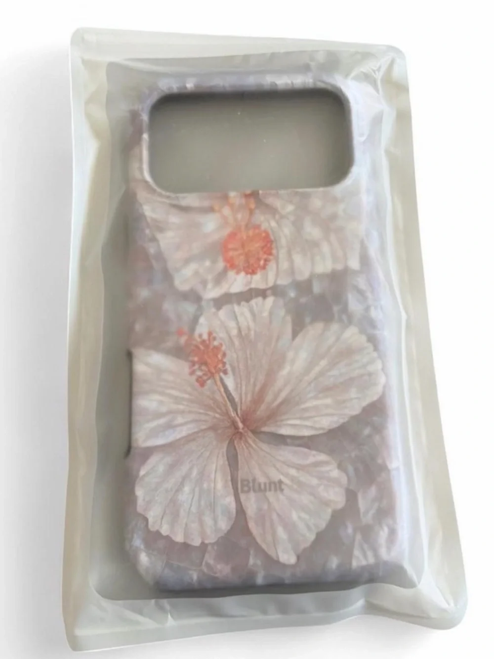 Pearl White Hibiscus Phone Case Iridescent Floral || Blunt || Iphone 17 pro max